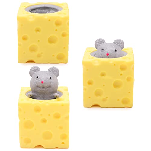 Toyland® Mouse 'n' Cheese – Neuheits-Quetschspielzeug graue Maus von Toyland