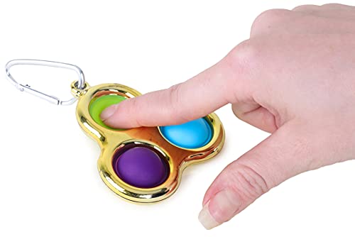 Toyland® Push Bubble Pop Bubble Sensory Fidget Schlüsselanhänger Spielzeug - Große Auswahl (Gold) von Toyland