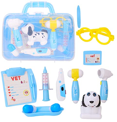 Toyland® Vets Carry Case Rollenspielsets mit Zubehör - Rollenspiel für Kinder Tierarzt-Tragetasche von Toyland