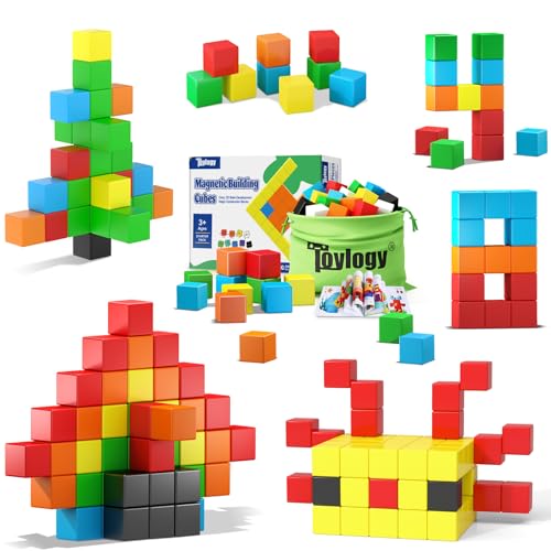 Toylogy Magnetische Bausteine für Kleinkinderspielzeug, Rein Magnetischer Welt Edition Spielzeuge für Sensorisch STEM Ausbildung Vorschule Magnetspielzeug für 3 4 5 6 Jährige Jungen und Mädchen Toylogy Magnetische Bausteine für Kleinkinderspielzeug, Rein Magnetischer Welt Edition Spielzeuge für Sensorisch STEM Ausbildung Vorschule Magnetspielzeug für 3 4 5 6 Jährige Jungen und Mädchen von Toylogy
