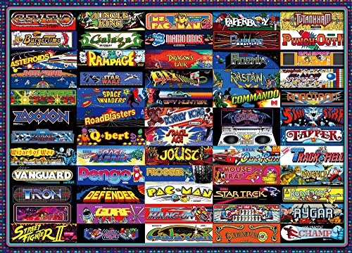 Arcadeageddon! Retro Arcade Game Collage 1000 Teile Puzzle von Toynk