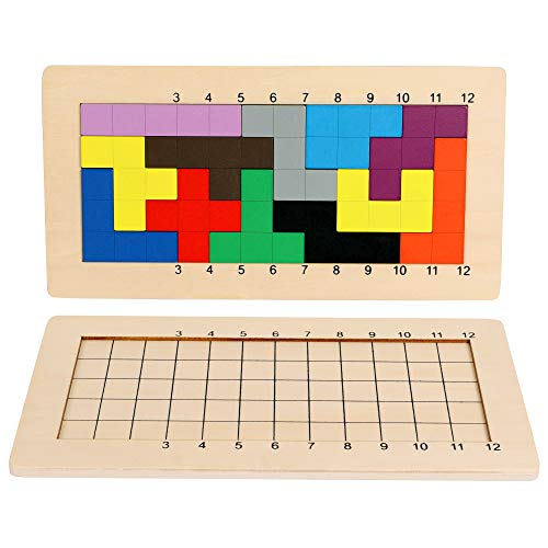 Toys of Wood Oxford Pentomino Puzzle Geist Spiel brettspiele Holz-Holz-Tangram-Puzzle für Kinder-Kinder-Reisespiele - Holz-Spielzeug für Kinder und Erwachsene von Toys of Wood Oxford