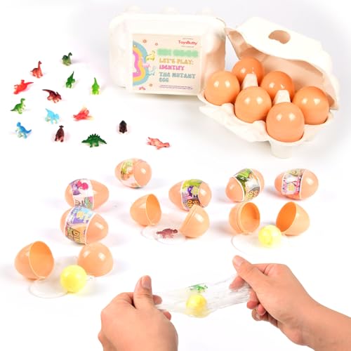 ToysButty Dinosaurier Fur Kinder Mädchen Jungen, 6 Ei Slime Set, Finden Sie die Dino Mutants, Clear und Fluffy Slime, Dinosaurierbuch enthalten mit Schleim Zubehor, Bildungsschleim Knete Fidget Toys ToysButty Dinosaurier Fur Kinder Mädchen Jungen, 6 Ei Slime Set, Finden Sie die Dino Mutants, Clear und Fluffy Slime, Dinosaurierbuch enthalten mit Schleim Zubehor, Bildungsschleim Knete Fidget Toys von ToysButty