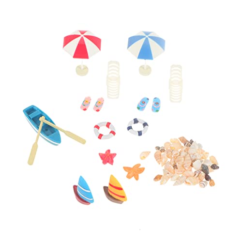 1 Satz 13Tlg Mini- für Beach Toys for sandspielzeug sonnenschirme für Strand Strandurlaub Dekoration Mini-Strandornamente Mini-Strandspielzeug Bambus Toyvian von Toyvian