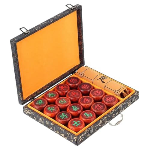 1 Satz Chinesisches Schachspiel Set aus Holz Traditionelles Schachbrett mit Verarbeitung für Erwachsene und Tragbarem Design und Stabiler Aufbewahrung 1 Satz Chinesisches Schachspiel Set aus Holz Traditionelles Schachbrett mit Verarbeitung für Erwachsene und Tragbarem Design und Stabiler Aufbewahrung von Toyvian