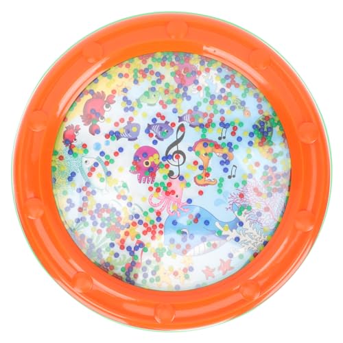 3st Ozeantrommel Ozeanwelle Welle Perlentrommel Musikinstrumente Kidcraft-spielset Tamburine Kinder Wellentrommel Pädagogische Wellentrommel Schlaginstrument Plastik Orange Toyvian von Toyvian