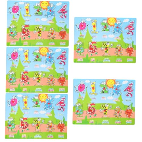 5 Sätze Spanisches Puzzle Puzzlematte Kinder Spielzeug Tiere Spielzeug Kleinkind Spielzeug Jigköpfe Spielzeuge Kinderspielzeug Puzzlebuch Spanisches Rätsel Sprachrätsel Holz Toyvian von Toyvian