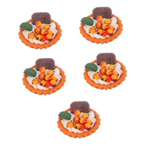 5 Stück Eierkuchen Modell Spielzeug Künstlicher Kuchen Bäckerei Requisiten Künstliches Brot Modell Desserts Display Modell Cupcake Modell Simulation Dessert Toyvian von Toyvian