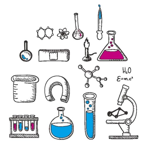 Toyvian 1 Blatt Laboraufkleber Schaumstoffplatte mit hoher Dichte Kinderwasserflasche Chemie Aufkleber Wissenschafts Sticker Aufkleber für Naturwissenschaften für Physik-Aufkleber von Toyvian