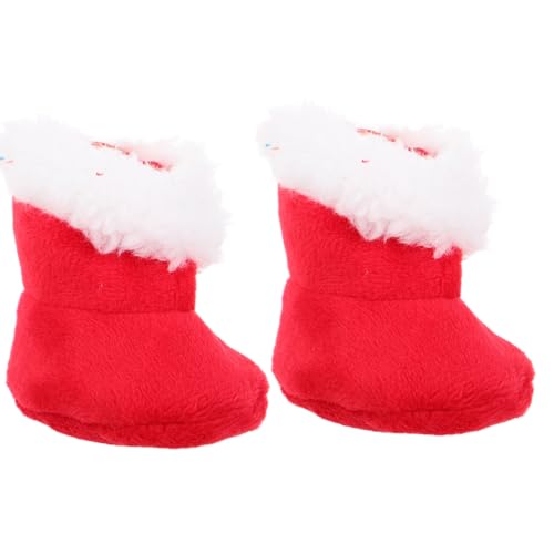 Toyvian 1 Paar Santa Claus Miniatur Stiefel Für Puppenhaus Weihnachten Puppe Spielzeug von Toyvian