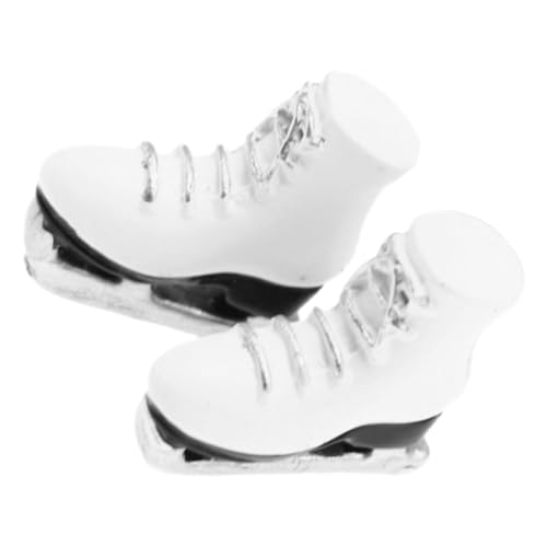 Toyvian 1 Paar Skate-Modell Puppe Dekorativer Schlittschuh Puppen-Skating-Werkzeug Schlittschuhe Für Puppendekoration Mini- -Layout-Requisiten Puppenspielzeug Harz Weiß von Toyvian