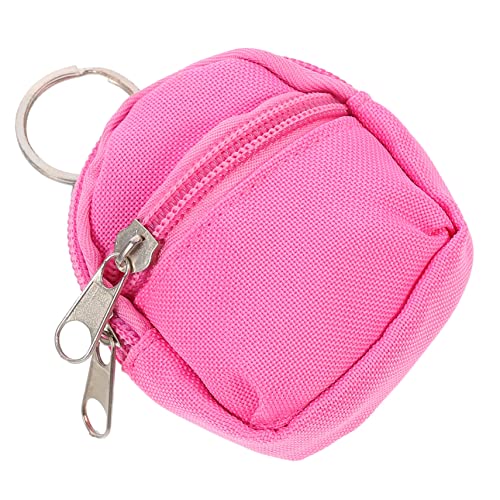 Toyvian 1 STK Puppenhaus-Schultasche Puppenspielzeug Einhornspielzeug für Mädchen Plüsch puppenstubenzubehör Mini schultüte Mini- -Schultasche Stoff Puppenhaus Bleistift Segeltuch Rosa von Toyvian