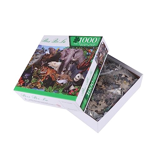 Toyvian 1 Satz 1000 Stück Waldtier-Puzzle spaß The zoigltod Sauf Geschenke Puzzle sprüche jigköpfe tierisch The Animal Exquisit Birthday hat Kunst Rätsel Erwachsener Malerei von Toyvian