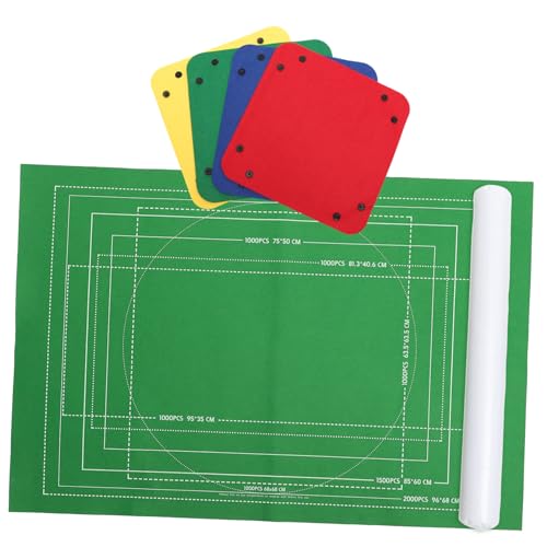 Toyvian 1 Satz 2000 Rätselmatte Puzzle-Boxen Flipper Aufbewahrungskorb Abs Faltbar -laufstall Kreisförmig Puzzles Für Erwachsene Runder Teppich Spielstift Puzzlematte Spiele Army Green von Toyvian