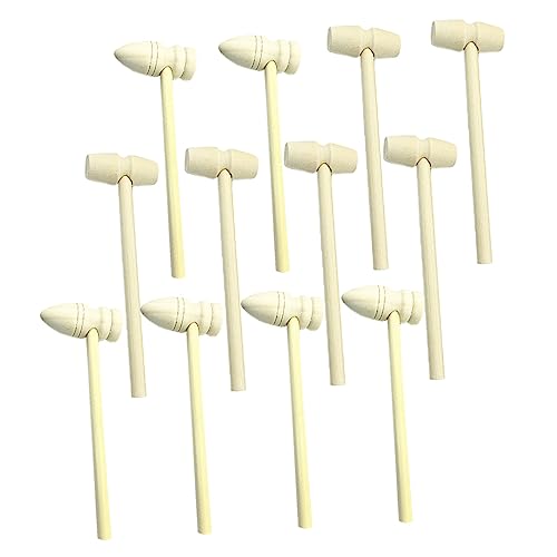 Toyvian 1 Satz 24 STK Holz Hammer bastelset basteln für DIY Kleinkinder Hämmer bohrhammer Meeresfrüchte-Hammer Krabbenhammer hölzern von Toyvian