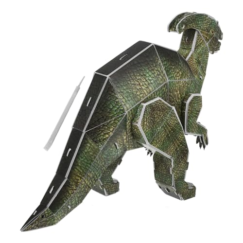 Toyvian 1 Satz 39 Dinosaurier-Puzzle Puzzles Bodenrätsel Würfel 3D-Tierpuzzle Denksportaufgaben buchregal Dekoration für pädagogisches Puzzle Papier Green von Toyvian