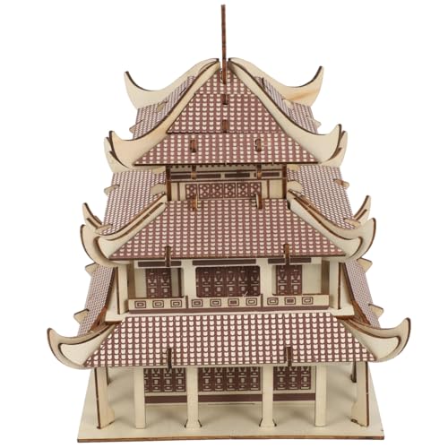 Toyvian 1 Satz 3D-Puzzle Bauen Miniatur Bausätze Mini-haushocker Post Trockner-kit Wasserhahn Inhaber Retro Aufkleber Für Zubehör Outdoor-schlüssel Erwachsenenmodell Rätsel Tür Düse Holz von Toyvian