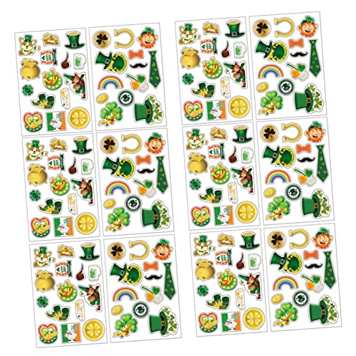 Toyvian 1 Satz 40st Weihnachtsmann-geschenkaufkleber Aufkleber Für Gesicht Gesichtsaufkleber Verschiedene Aufkleber Green Papier von Toyvian