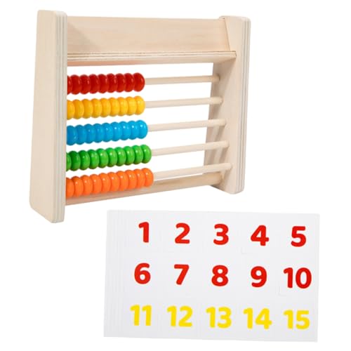 Toyvian 1 Satz Abacus-Ständerspielzeug Holz Rechenspielzeug für holzspielzeug Mathe Werkzeug Abakus im Vintage-Stil Abakus für Mathematik Papier von Toyvian