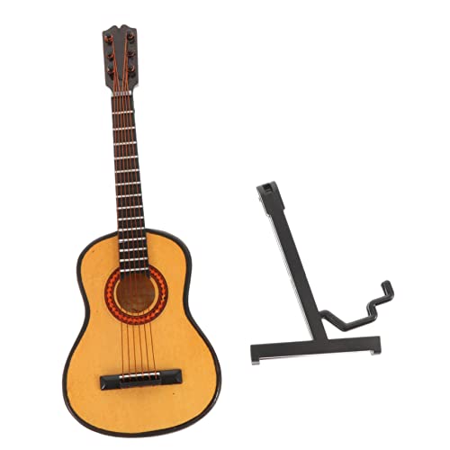 Toyvian 1 Satz Abbildung Mini-Gitarre Hausdekorationen Für Zuhause Desktop-Ornament Hauszubehör Für Zuhause Mini- Kindergitarre Mini- Gitarrenmodell Hölzern Khaki von Toyvian