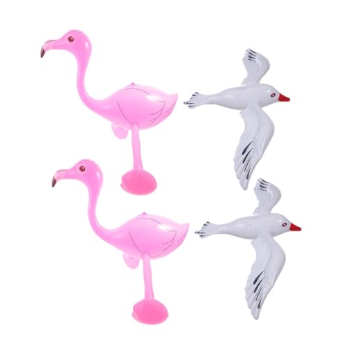 Toyvian 1 Satz Aufblasbarer Möwenballon strandspielzeug aufblasbare tiere aufblasbare Flamingo-Dekoration wasserspaß wasserballon Schwimmendes Poolspielzeug aufblasbarer Flamingo Gummi von Toyvian