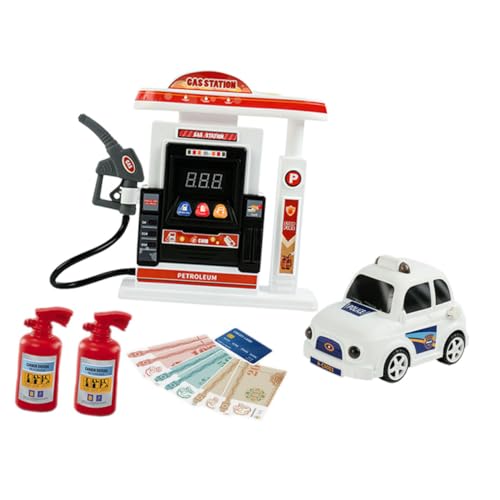 Toyvian 1 Satz Autospielzeug Für Puppenwagen Spielzeuge Auto Batterien Tankstellenspielzeug Simulation Tankstelle Miniatur-tankstellenmodell Weiß Plastik von Toyvian