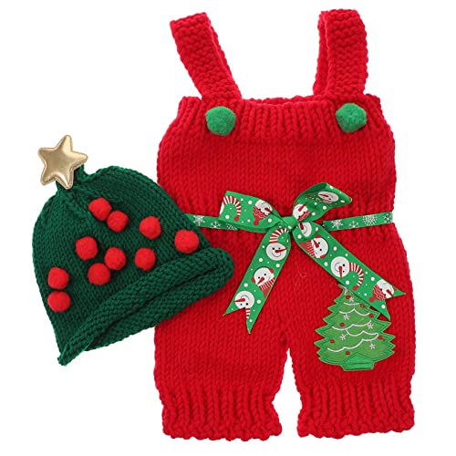 Toyvian 1 Satz Baby Foto Requisiten Weihnachtsmann Hut Baby Boy Hut Baby Jungen Anzüge Neugeborene Santa Strick Outfit Baby Weihnachts Outfit Baby Santa Mütze Strickwolle Gestrickte von Toyvian