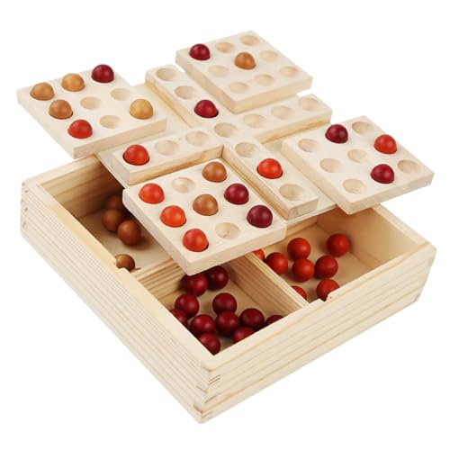 Toyvian 1 Satz Backgammon Drehen Schachspiel Gehen Denkspiel Intelligentes Logikspiel Lustiges Brettspiel Vintage Brettspiele Kinderschach Kinder Spielset Schachbrettspiel Spielbrett Holz von Toyvian