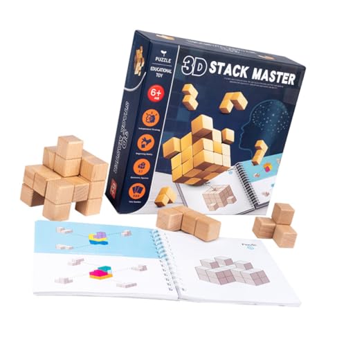 Toyvian 1 Satz Bausteine ​​ fokussiert Puzzle Kindergeburtstag Frühpädagogik konzentrationsspiele Stapelspiele, Spielzeuge Stapelspielzeug aus Holz Stapelblöcke Papier von Toyvian