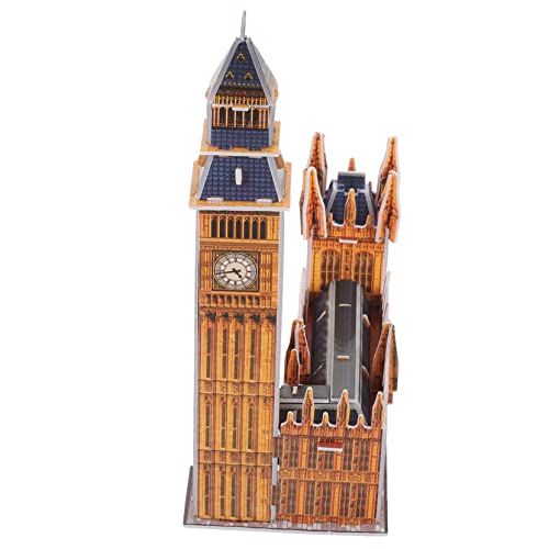 Toyvian 1 Satz Big Ben-Puzzle 3D-Architektur-Puzzle 3D-gebäude-Puzzle Architektonisches Rätsel 3D-Puzzles Für Erwachsene 3D-Puzzle- Einzigartige Rätsel Für Erwachsene Papier von Toyvian