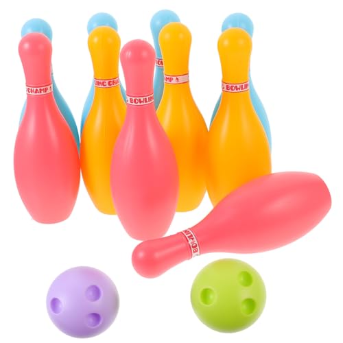 Toyvian 1 Satz Bowlingkugel Bowling Set Sportanzug ostergeschenke für Sportanzug Kindersportspielspielzeug Indoor- für Plastik von Toyvian