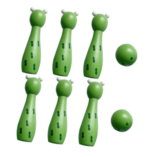 Toyvian 1 Satz Bowlingspielzeug Für Bowlingspiele Für Drinnen Indoor- Für Kleinkinder Outdoor-Bowling Kindersportspielspielzeug Bowlingkugeln Für Green Buche von Toyvian