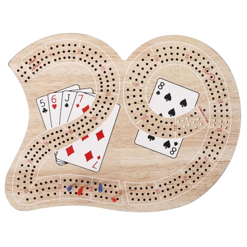 Toyvian 1 Satz Cribbage Solitaire Krippenbrettklammern Brettspiele Tisch-Cribbage-Board Tischspielbrett Aus Holz Krippe Mit Zubehör Cribbage-Board-zubehör Steckbrett Kind Hölzern von Toyvian