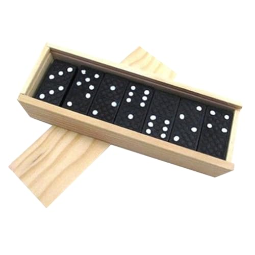 Toyvian 1 Satz Domino interaktives brettspiel für gieskanne kinderspielzeug holzspielsachen holzspielzeug für die Früherziehung Bildungsspielzeug hölzern Black von Toyvian