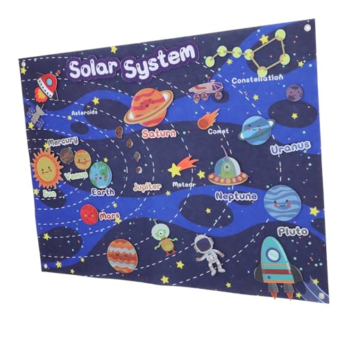 Toyvian 1 Satz Filz-Storyboard basteln für Filz Storyboard Filz Geschichtenbrett Pinnwand aus Filz für das Sonnensystem Platz Kinderfilzbrett Filzbrett für gefühlt von Toyvian