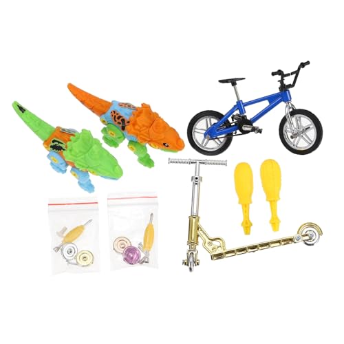 Toyvian 1 Satz Fingerbike-Set Fingerscooter Fingerspielzeug Fahrradspielzeug Skateboard-Spielzeug Mini-Spielzeug Fingerfahrräder Heimtrainer Finger Fahrrad Colorful Aluminiumlegierung von Toyvian