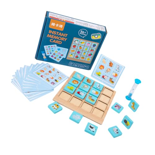 Toyvian 1 Satz Gedächtnisschach Puzzle rätselbuch holzspielsachen Puzzle für Fantasien rätsel Puzzlebrett für Denklogik-Trainingstools hölzern von Toyvian