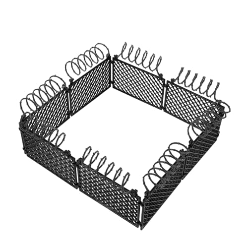 Toyvian 1 Satz Gefängnismodell schutzzaun gefängnis Modellbauzaun Realistisches Zaun Modell Mini-Straßenzaun Anlage Tor Minizaun für Puppenhauszubehör Spielzeugzaun Plastik Black von Toyvian