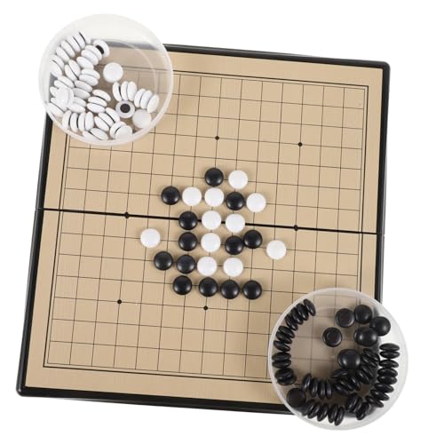 Toyvian 1 Satz Gehen Sie zum Backgammon-Set Standard Schachbrett Weiqi Spielset Anfänger-Go-Spielset magnetisches Schachbrett magnetisch gehen tragbares Schach Spiel gehen Plastik von Toyvian