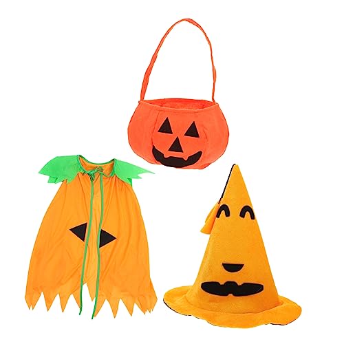 Toyvian 1 Satz Halloween-kürbis-Schalen Halloweenkostüm Kap Kürbistasche Halloween-umhang Kürbis-umhang Halloween-kostüm Für Kürbishut Halloween-kostüme Für Stoff von Toyvian