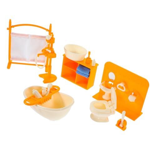 Toyvian 1 Satz Hauszubehör Mini- -Badezimmer DIY Mini-Möbelmodell Simulation Mini-Möbel Mini-Möbelverzierung Miniatur-Badezimmermöbel Miniatur-Möbeldekor Mini-Hausaccessoire Plastik von Toyvian