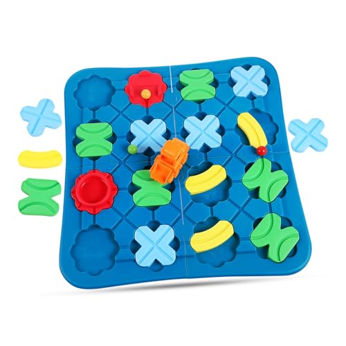 Toyvian 1 Satz Intellektuelles Spielzeug Puzzle-Logik-Builder Kinderspielzeug Montessori-denksportaufgaben Für Vorschulkinder Straßenbauspiel Mit Logischem Stammbaum Puzzle-Track Plastik von Toyvian