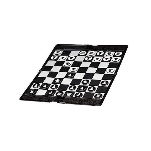 Toyvian 1 Satz Internationale Dame faltbares Schach Heizdecke mit Einzelsteuerung Brieftasche Schach Magnet-Checker Schach Schach Schachbrett schachspiel magnetische Dame Black von Toyvian