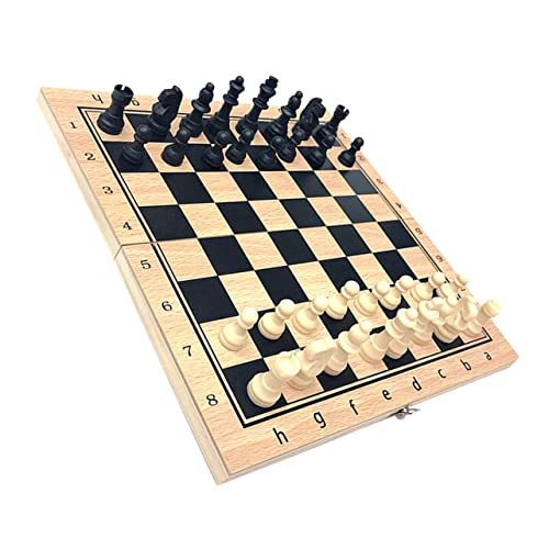 Toyvian 1 Satz Internationales Schach Spiele Erwachsene Westschach Fütterbares Schach Westliches Schach Westschach Klappbares Schachspielzeug Puzzle-Schach- Holz von Toyvian