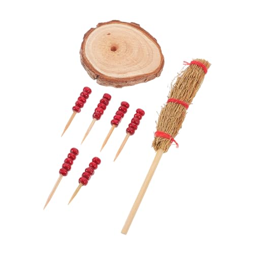 Toyvian 1 Satz Kandiertes Haws-Modell Holz Mini süßigkeiten Dollhouse zubehör künstliche früchte Essen Küche Rollenspiel Puppenhausessen hölzern von Toyvian