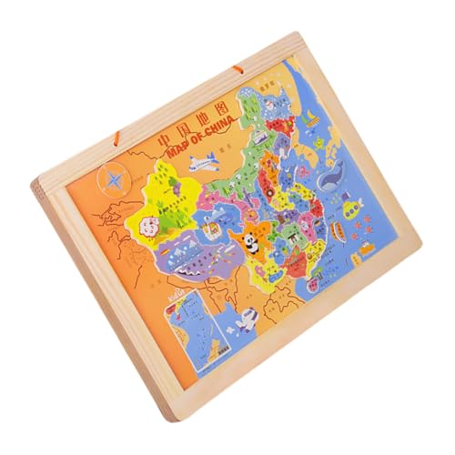 Toyvian 1 Satz Kartenrätsel Weltkarten-Puzzle Für Kinder Passendes Spielzeug Geburtstagsparty- Geografisches Kognitives Spielzeug Kinder Rätsel Karten Für Kinder Hölzern von Toyvian