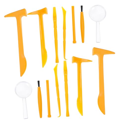 Toyvian 1 Satz Kinder Graben Werkzeuge Kinderhammer Grabwerkzeuge, Spielzeug Lernspielzeug Für Kinder Graben Lernen Spielzeugwerkzeuge DIY Graben Kit Kunststoffhammer Grabhammer Abs Orange von Toyvian