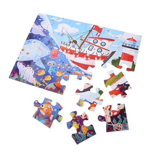 Toyvian 1 Satz Kinderpuzzle Puzzle- -lernstütze Rätsel Für Pädagogisches Puzzlespielzeug Rätsel Papierpuzzlespielzeug Für Kleinkinder Passende Rätsel Lernen von Toyvian