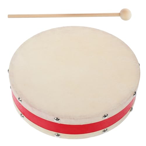 Toyvian 1 Satz Kinderspielzeug-Tamburin Halter Dämpfer Trommelstock Musical Trommeln hühner kinderspielsachen Trommel Set Hand Drums Handschlagspielzeug Performance-Trommel Holz von Toyvian