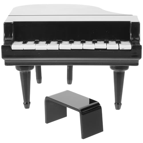 Toyvian 1 Satz Kinderspielzeugklaviermodell DIY Miniatur Mini-Keyboard-Klavier Kleines Klavier Mini-Gitarre Keyboard-Klavier Für Klavier Für Minihaus Figuren Black Plastik von Toyvian